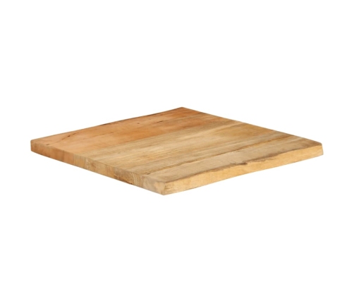 Tablero de mesa borde natural madera maciza mango 40x40x2,5 cm