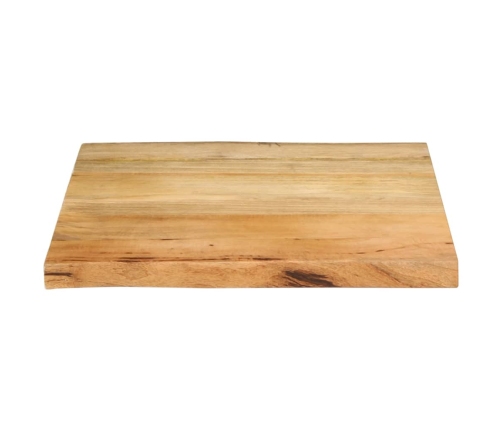 Tablero de mesa borde natural madera maciza mango 40x40x2,5 cm