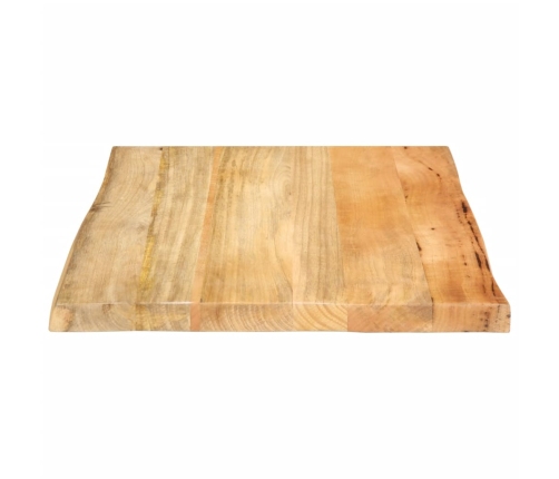 Tablero de mesa borde natural madera maciza mango 40x40x2,5 cm