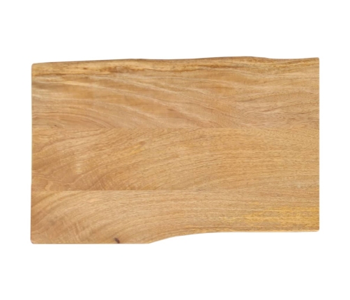 Tablero de mesa borde natural madera maciza mango 60x40x2,5 cm