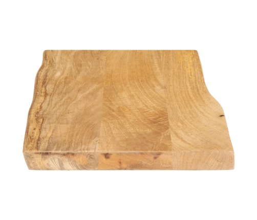 Tablero de mesa borde natural madera maciza mango 60x40x2,5 cm