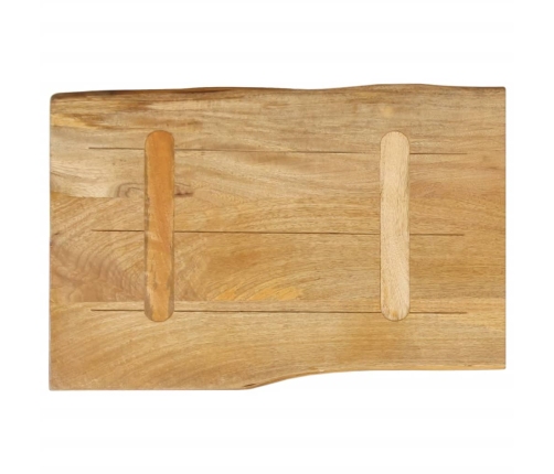 Tablero de mesa borde natural madera maciza mango 60x40x2,5 cm