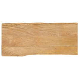 Tablero de mesa borde natural madera maciza mango 80x40x2,5 cm