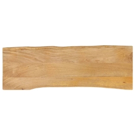 Tablero de mesa borde natural madera maciza mango 120x40x2,5 cm