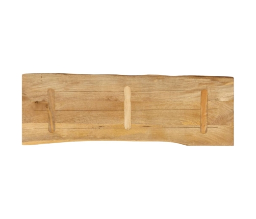 Tablero de mesa borde natural madera maciza mango 120x40x2,5 cm