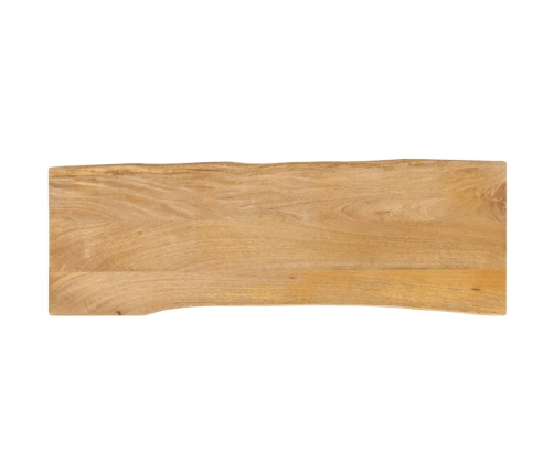 Tablero de mesa borde natural madera maciza mango 140x40x2,5 cm