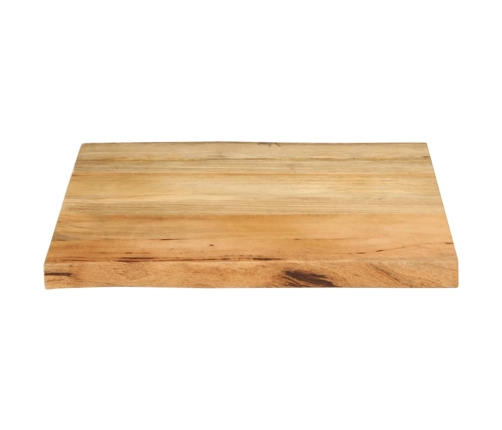 Tablero de mesa borde natural madera maciza mango 60x60x2,5 cm