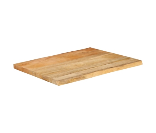 Tablero de mesa borde natural madera maciza mango 70x60x2,5 cm