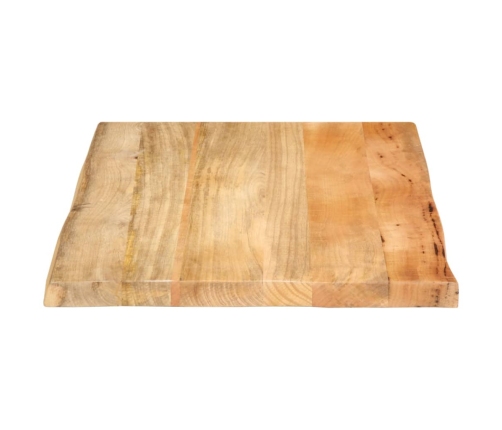 Tablero de mesa borde natural madera maciza mango 70x60x2,5 cm