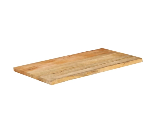 Tablero de mesa borde natural madera maciza mango 100x60x2,5 cm