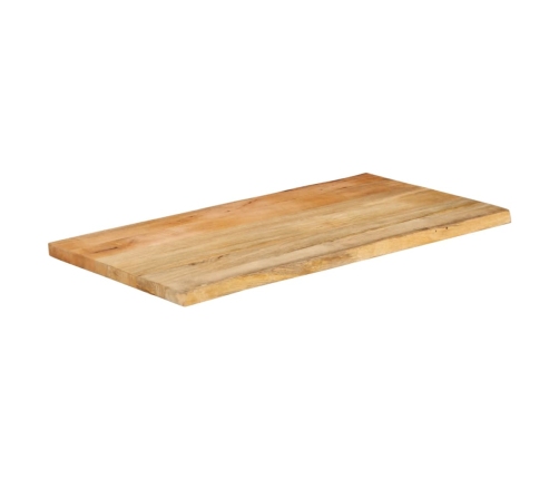 Tablero de mesa borde natural madera maciza mango 120x60x2,5 cm