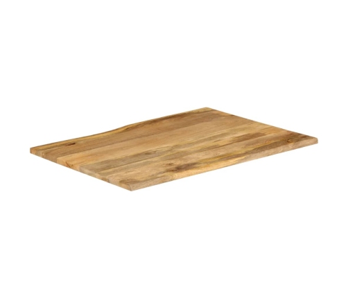 Tablero de mesa borde natural madera maciza mango 90x80x2,5 cm