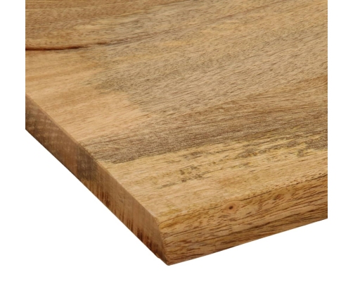 Tablero de mesa borde natural madera maciza mango 90x80x2,5 cm