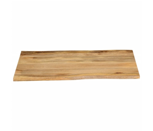 Tablero de mesa borde natural madera maciza mango 100x80x2,5 cm