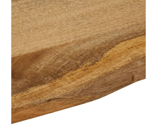 Tablero de mesa borde natural madera maciza mango 100x80x2,5 cm