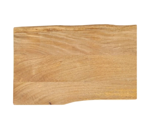 Tablero de mesa borde natural madera maciza mango 60x40x3,8 cm