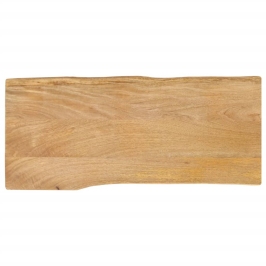 Tablero de mesa borde natural madera maciza mango 100x40x3,8 cm