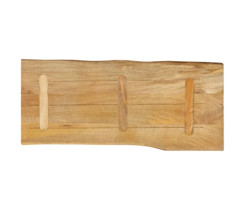 Tablero de mesa borde natural madera maciza mango 100x40x3,8 cm