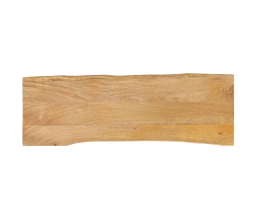 Tablero de mesa borde natural madera maciza mango 120x40x3,8 cm