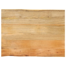 Tablero de mesa borde natural madera maciza mango 80x60x3,8 cm