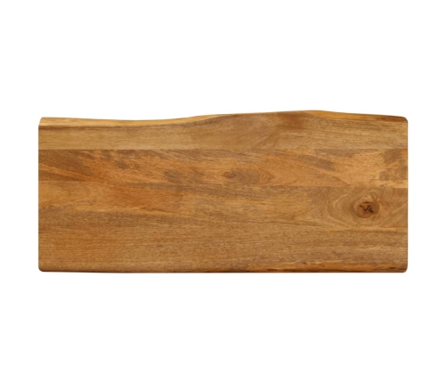 Tablero de mesa borde natural madera maciza mango 100x40x2,5 cm