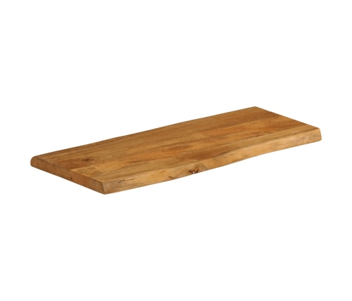 Tablero de mesa borde natural madera maciza mango 100x40x2,5 cm