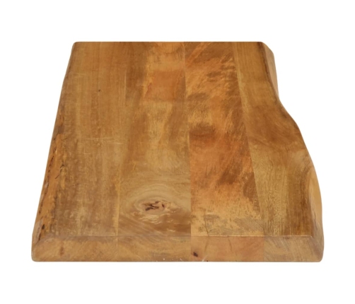 Tablero de mesa borde natural madera maciza mango 100x40x2,5 cm