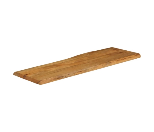 Tablero de mesa borde natural madera maciza mango 110x40x2,5 cm