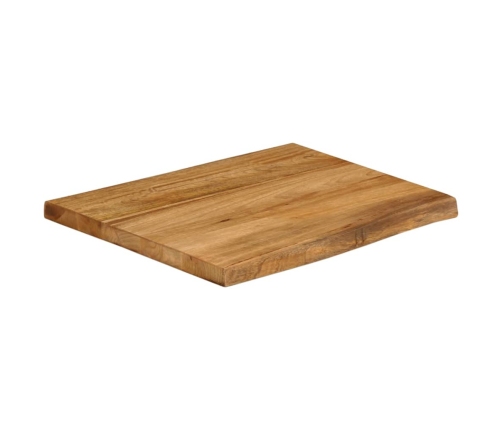 Tablero de mesa borde natural madera maciza mango 60x60x2,5 cm