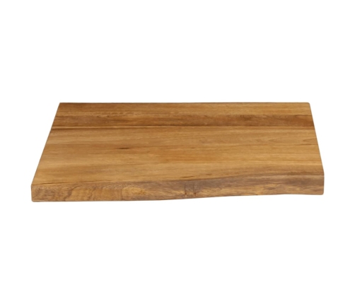 Tablero de mesa borde natural madera maciza mango 60x60x2,5 cm