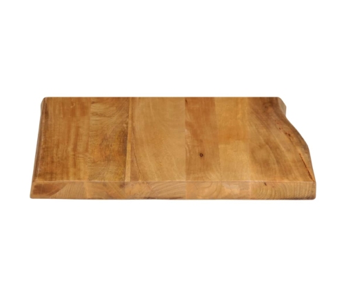 Tablero de mesa borde natural madera maciza mango 60x60x2,5 cm