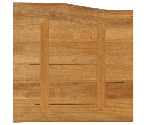 Tablero de mesa borde natural madera maciza mango 60x60x2,5 cm