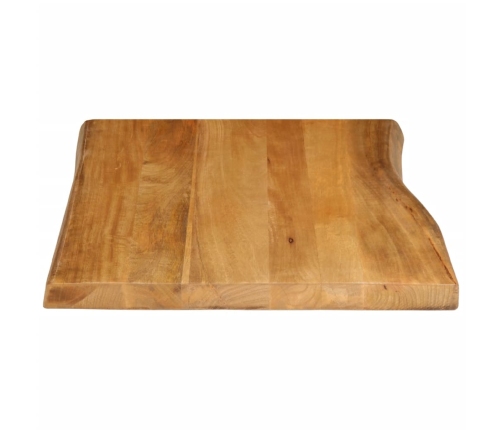 Tablero de mesa borde natural madera maciza mango 70x60x2,5 cm