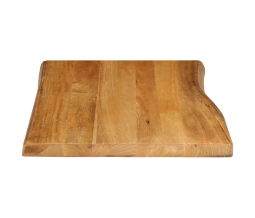 Tablero de mesa borde natural madera maciza mango 80x60x2,5 cm