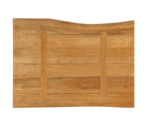 Tablero de mesa borde natural madera maciza mango 80x60x2,5 cm