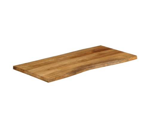 Tablero de mesa borde natural madera maciza mango 110x60x2,5 cm