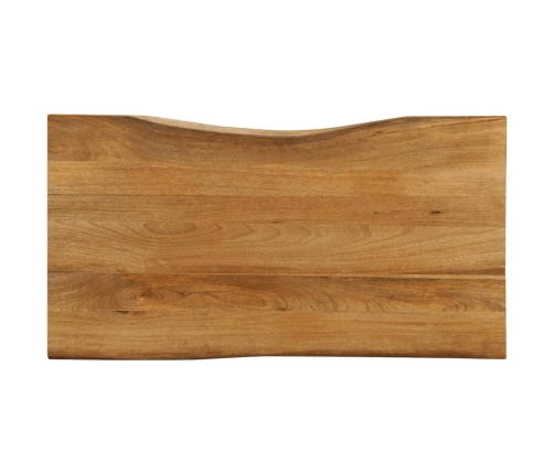 Tablero de mesa borde natural madera maciza mango 120x60x2,5 cm