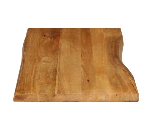 Tablero de mesa borde natural madera maciza mango 120x60x2,5 cm