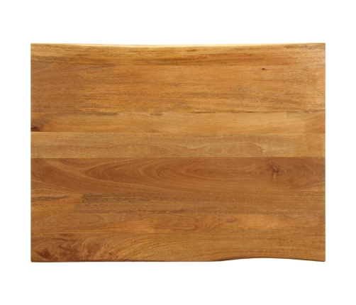 Tablero de mesa borde natural madera maciza mango 90x80x2,5 cm