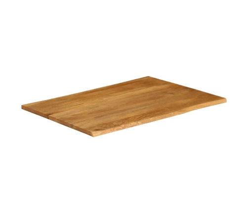 Tablero de mesa borde natural madera maciza mango 90x80x2,5 cm