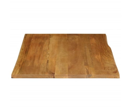 Tablero de mesa borde natural madera maciza mango 90x80x2,5 cm