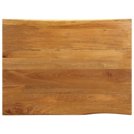 Tablero de mesa borde natural madera maciza mango 100x80x2,5 cm