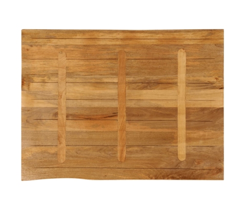 Tablero de mesa borde natural madera maciza mango 110x80x2,5 cm