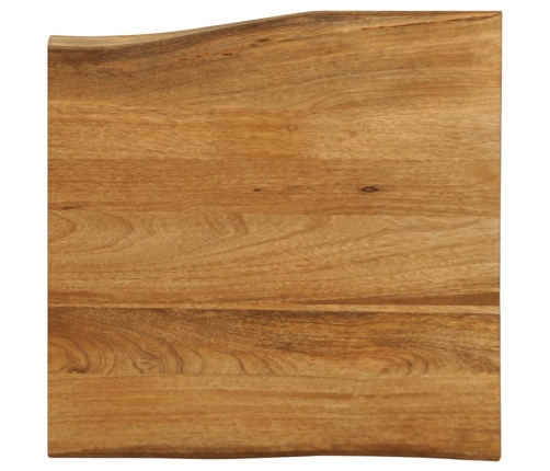 Tablero de mesa borde natural madera maciza mango 40x40x3,8 cm