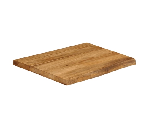 Tablero de mesa borde natural madera maciza mango 40x40x3,8 cm