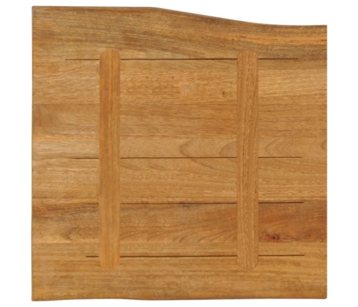 Tablero de mesa borde natural madera maciza mango 40x40x3,8 cm