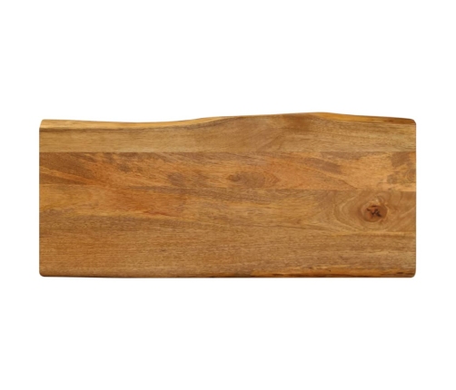 Tablero de mesa borde natural madera maciza mango 90x40x3,8 cm