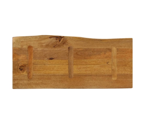 Tablero de mesa borde natural madera maciza mango 100x40x3,8 cm