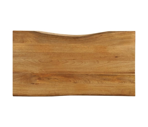 Tablero de mesa borde natural madera maciza mango 120x60x3,8 cm
