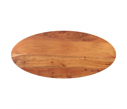 Tablero de mesa ovalado madera maciza de acacia 90x40x2,5 cm